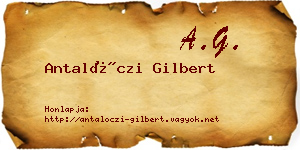 Antalóczi Gilbert névjegykártya